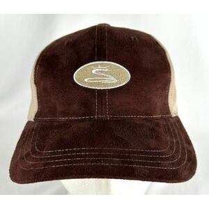 Cobra Brown Suede Mesh Golf Baseball Hat Cap Patch Adjustable Strapback Snake
